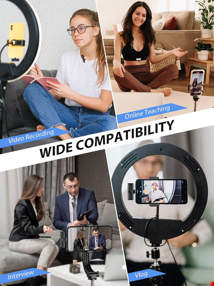 Handy Lavalier Mikrofon, 2.4GH【Type-C&USB】 Ansteckmikrofon für Android-Phones Tablets Vlogging Live-