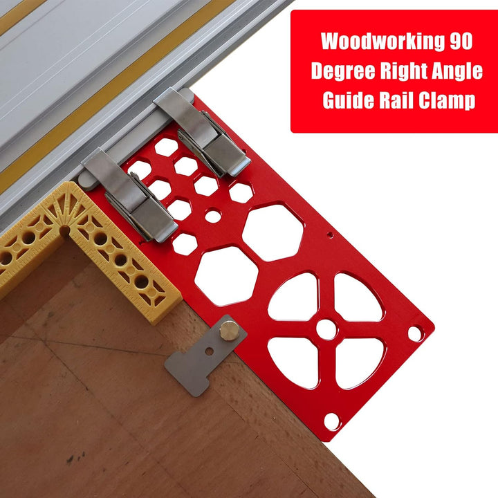 CDIYTOOL 340 mm Spursägen-Vierkant, rot, rechtwinklig, Kreissägeführung, Winkelanschlag, kompatibel