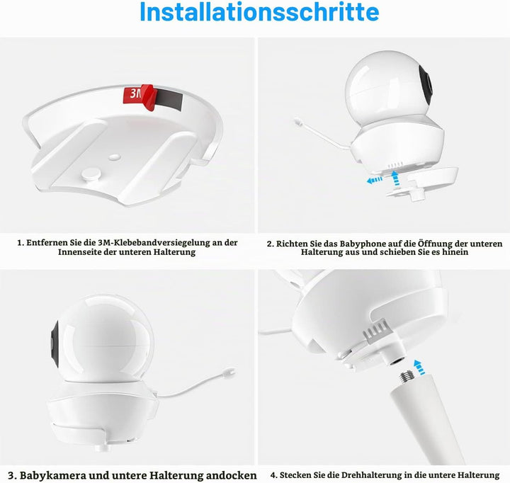 TIUIHU Baby Monitor Halterung für babysense S2/V43 Baby Monitor Flexible mount