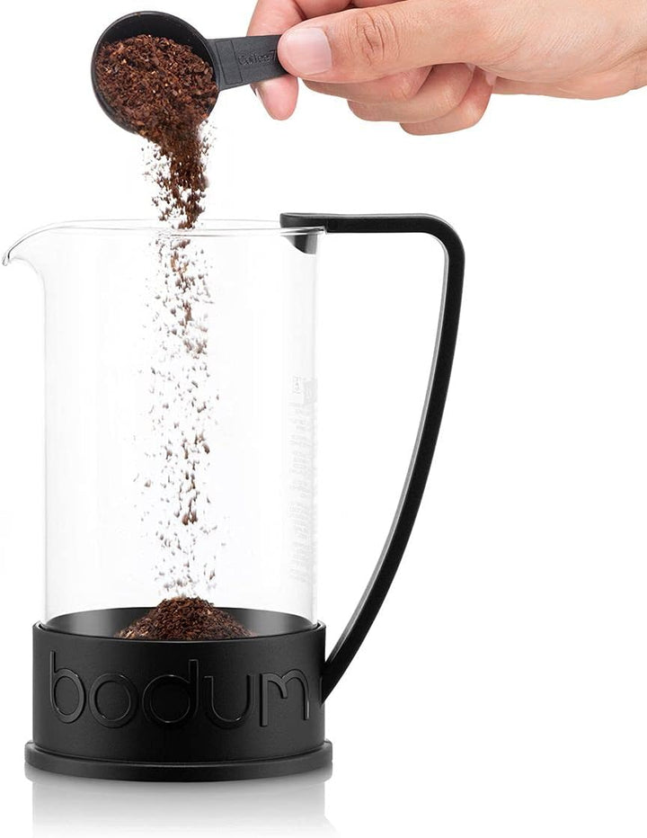 Bodum BRAZIL Kaffeebereiter (French Press System, Permanent Edelstahl-Filter, 0,35 liters) schwarz B