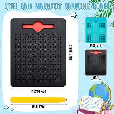 Faccito 2 Stück Kleine Magnetische Zeichenbretter Magnet Stahlkugel Zeichenbrett mit Stift Magnetisc