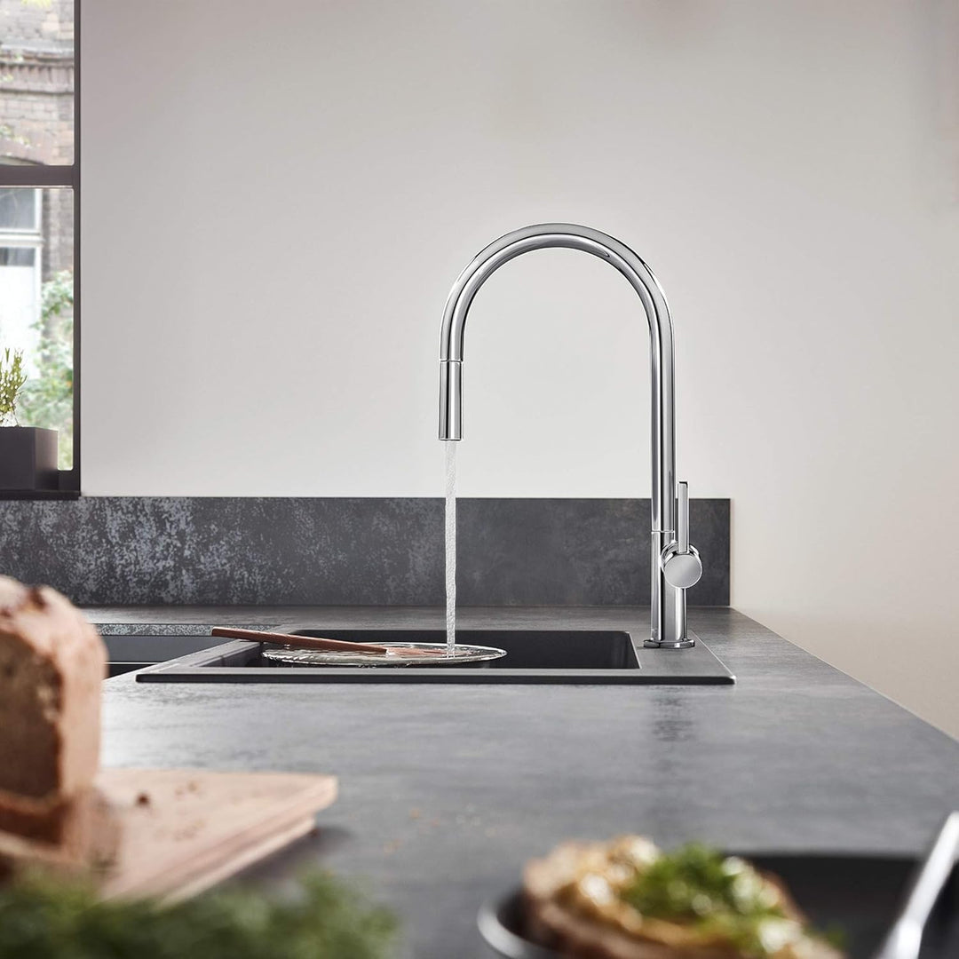 hansgrohe Küchenarmatur Talis M54 (Wasserhahn Küche, 360° schwenkbar, ausziehbarer Auslauf, hoher Ko