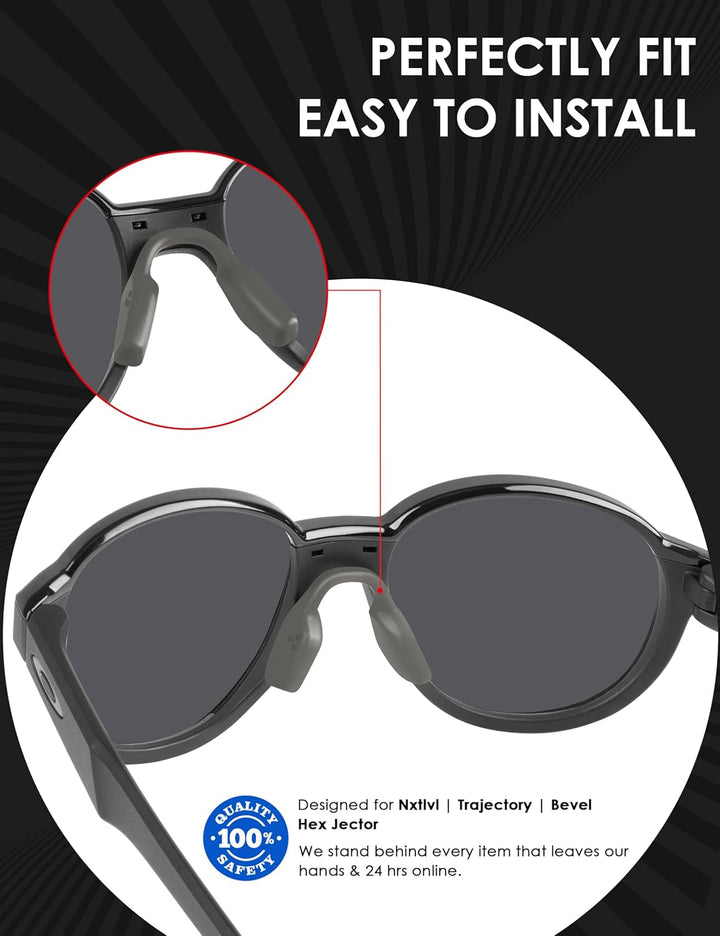 BlazerBuck Ersatz-Nasenpolster für Oakley OX8028 OX8171 OX8032 OX8161 Brille Schwarz/Grau