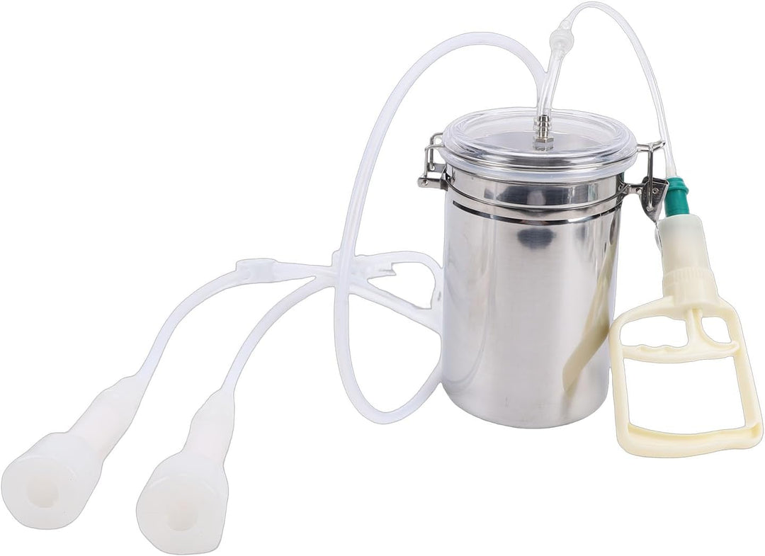 Haushaltsmelkmaschine, Edelstahlflasche, einfache Steuerung, 2000 ml, manuelle Melkmaschine für zu H