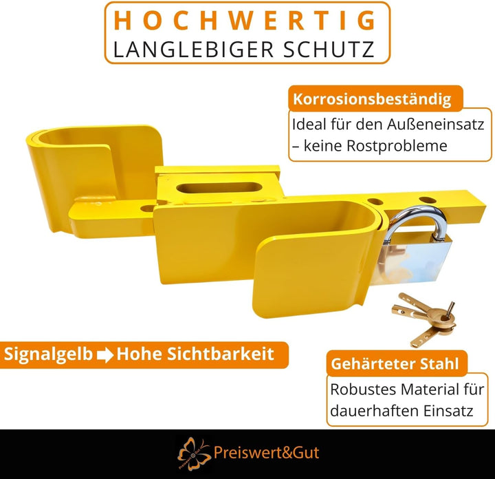 Preiswert&Gut 2 x Containerschloss ausziehbar 23–42 cm Container Schloss gehärtetem Stahl für Contai