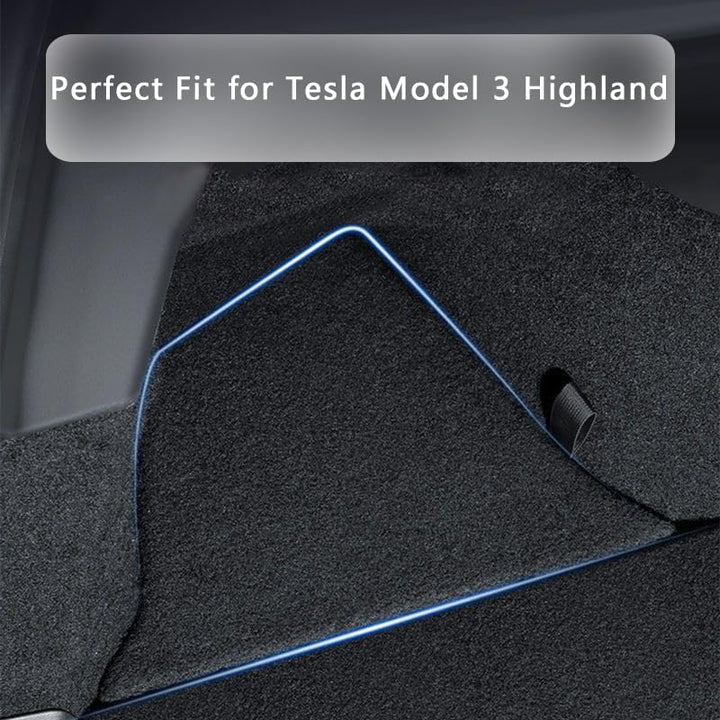Kofferraum Organizer für Tesla Model 3 Highland 2024 2025 Aufbewahrungsboxen mit Deckel Seitlicher A