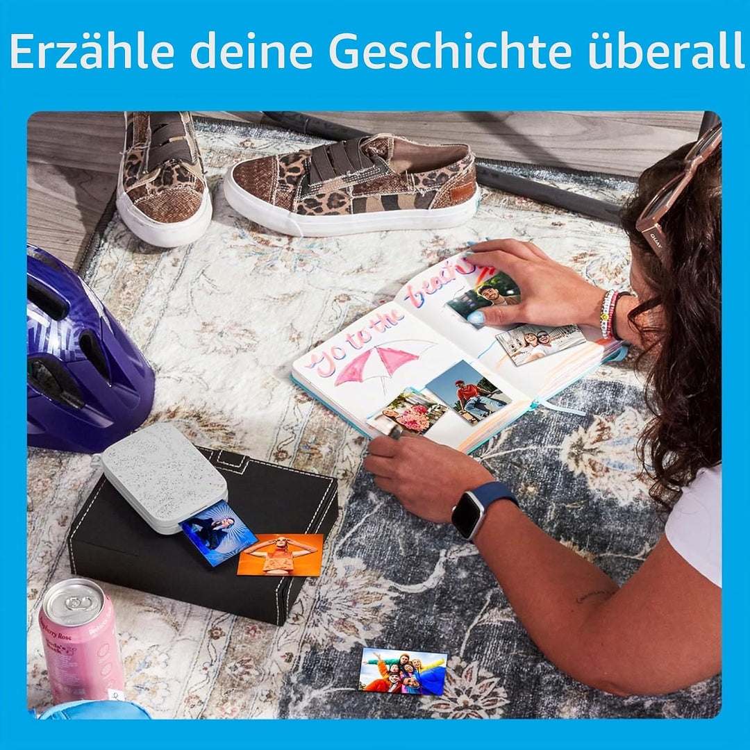 HP Sprocket 2x3 Sofortbild-Smartphone-Drucker 75-Blatt-Bundle – Bluetooth Tragbarer Farb-Wireless-Mo