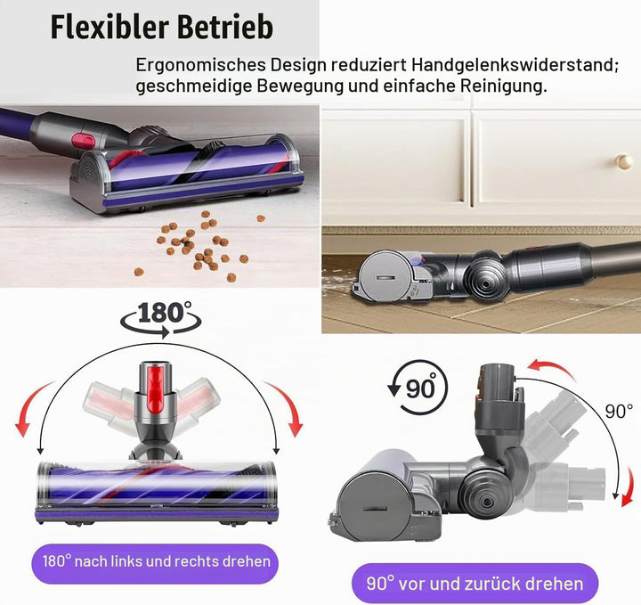 Bürste kompatibel für Dyson V7 V8 V10 V11 V15 Staubsauger Animal Absolute Modelle, Zubehör für Ersat