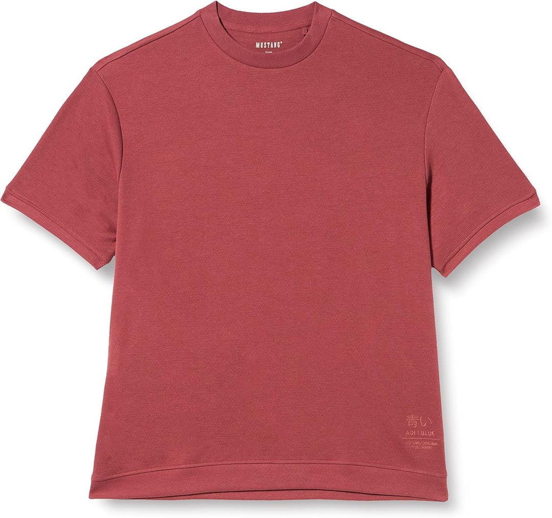 MUSTANG Herren Style Andrew C Embro T-Shirt S Roan Rouge 8265, S Roan Rouge 8265