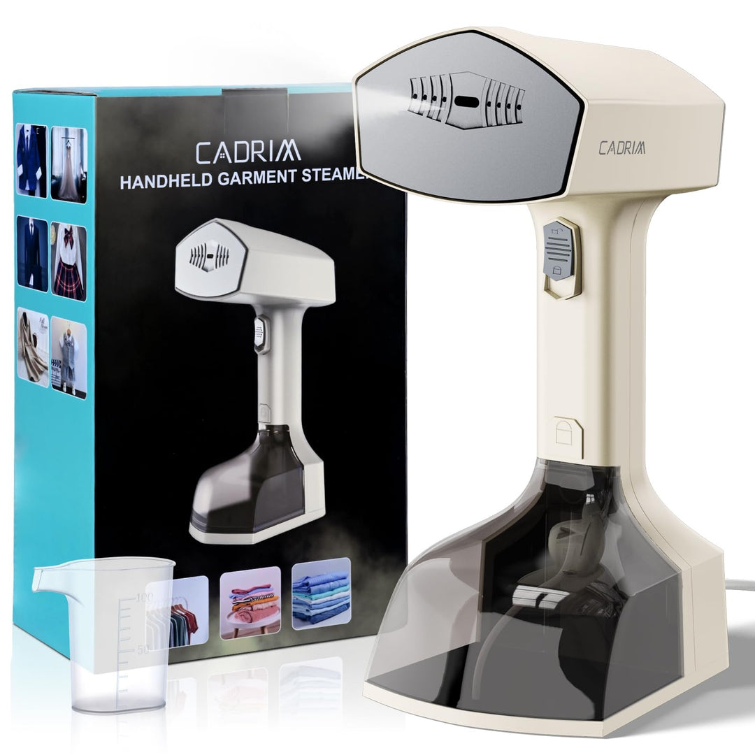 Cadrim Steamer Dampfglätter, 1800W Powerful 2 In 1 Steamer & Iron, 350ml Tragbarer Dampfbügeleisen,