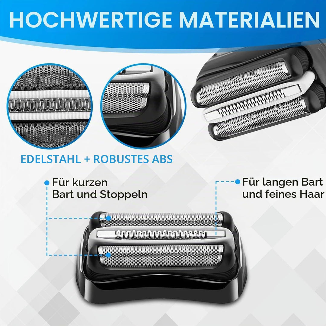 2 Stück 32B Scherkopf Ersatz Kompatibel mit Braun Series 3 - Rasierer 3000s 3010s 3040s 3050cc 300s