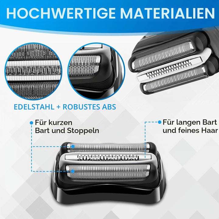 2 Stück 32B Scherkopf Ersatz Kompatibel mit Braun Series 3 - Rasierer 3000s 3010s 3040s 3050cc 300s