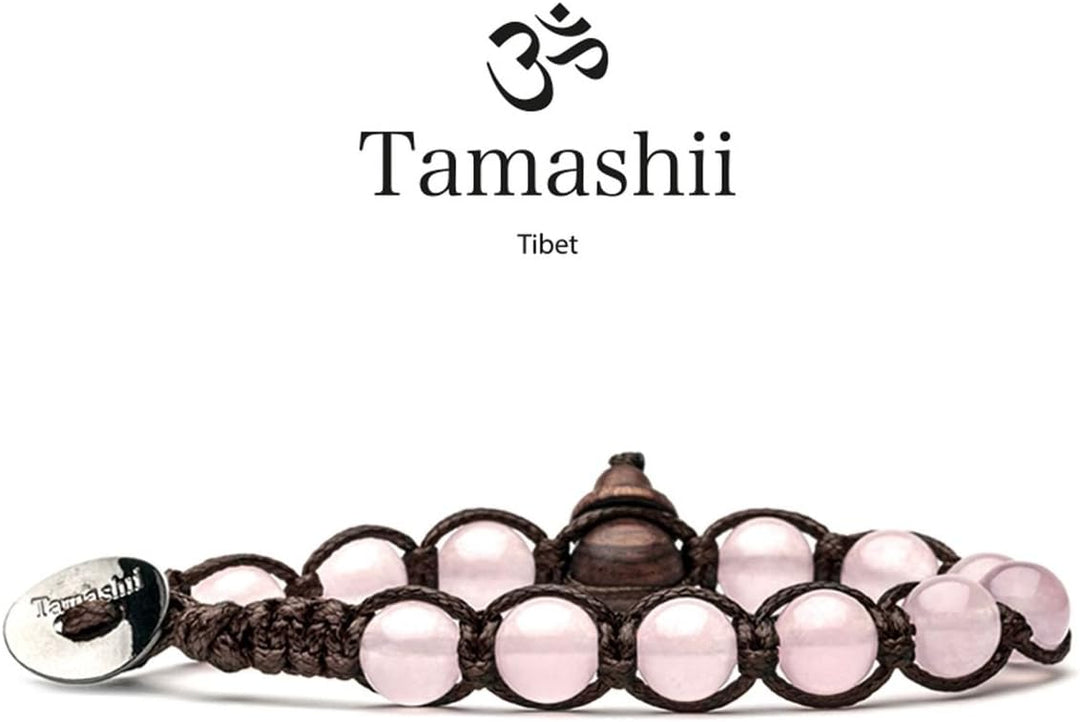 TAMASHII Tibetisches Armband aus rosa Jade BHS900-199 Sterling-Silber, Sterling-Silber