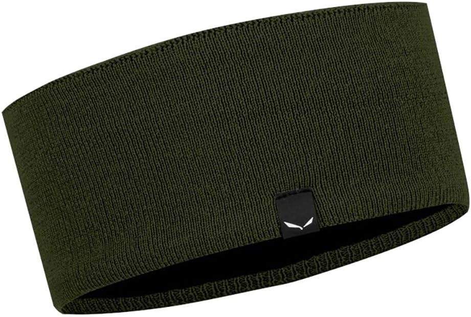 Salewa Puez Merino Headband Apparel UNI58 Dark Olive, UNI58 Dark Olive
