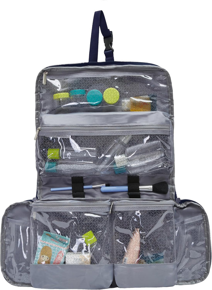 Travelon: Kulturset für Gepäck, flach, Midnight, Midnight, Reise-Kosmetik-Set zum Aufklappen, Midnig