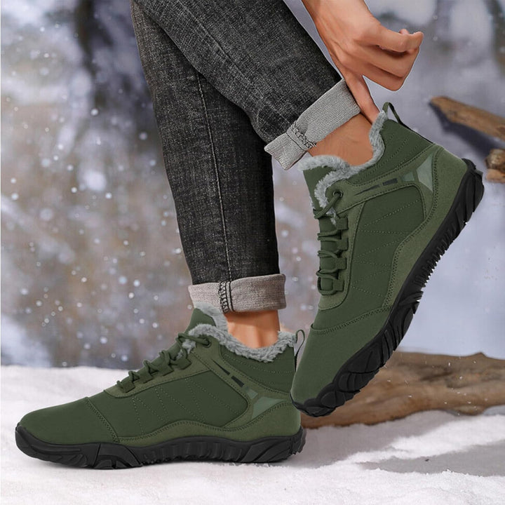 RUYI Barfussschuhe Winter Herren Damen Barfussschuhe Wasserabweisend, Warm Gefüttert Winterschuhe Tr