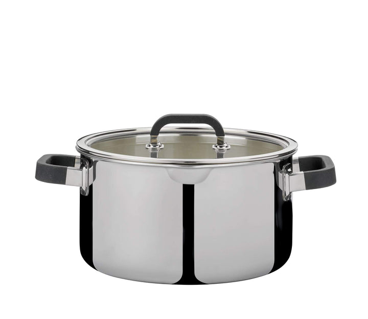 Spring KP0315540624 Fusion 2+ Fleischtopf, 24 cm, 5-Lagen-Mehrschichtmaterial, Griffe mit Silikonumm