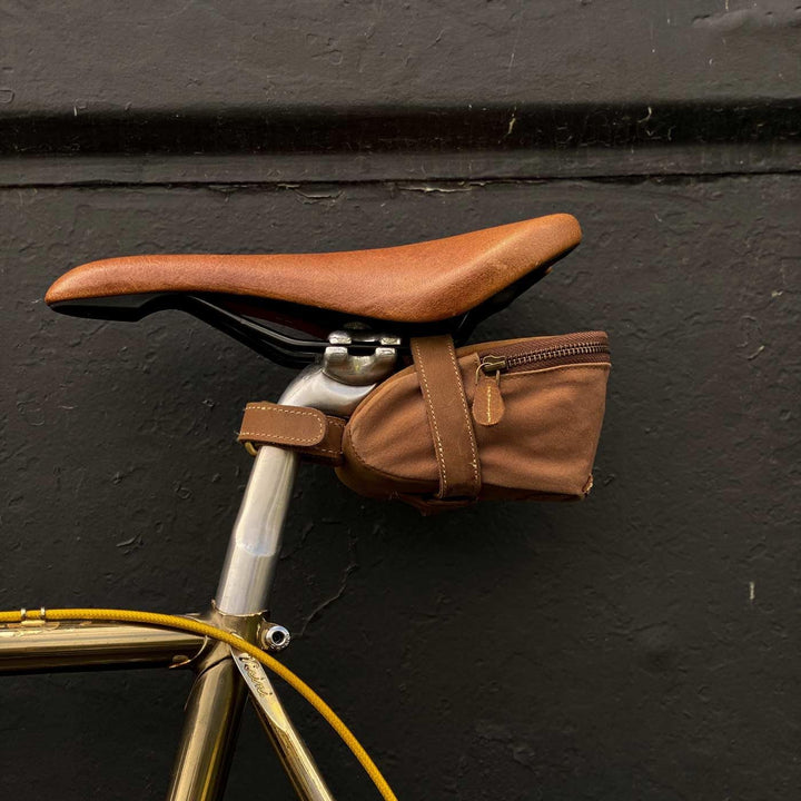Gusti Fahrradtasche Leder - Gino B. Satteltasche Schlauchtasche für Werkzeug Ledertasche Vintage Bra