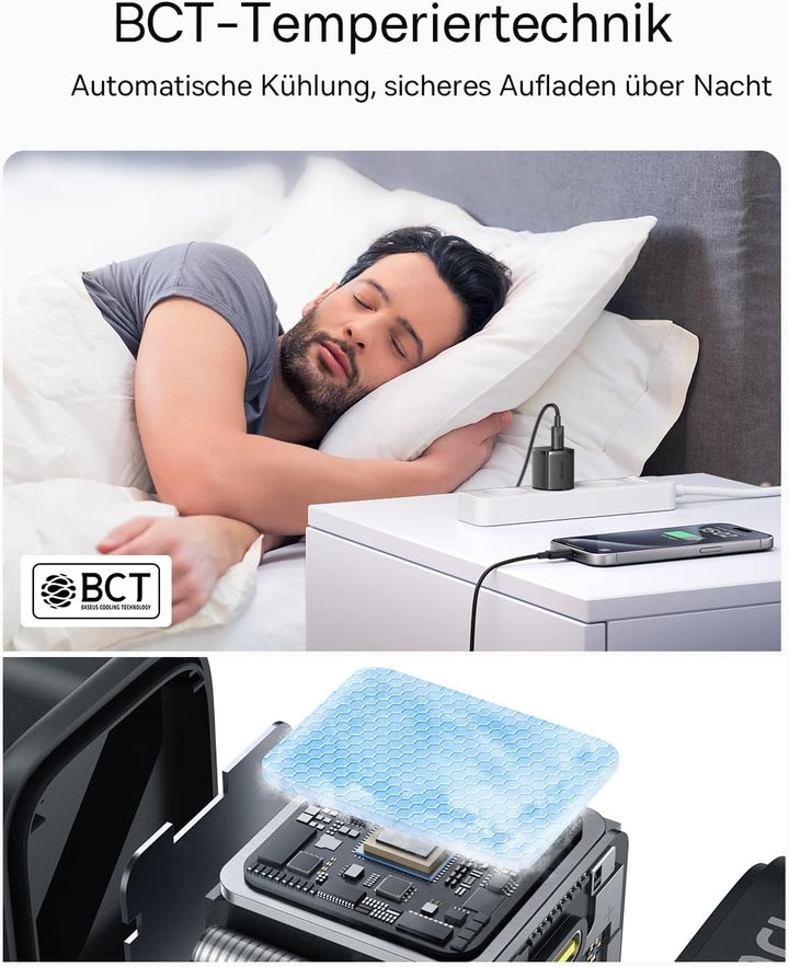 Baseus USB C Ladegerät, 30W Schnellladegerät Netzteil für iPhone 15 14 13 12 11 Pro Max, Samsung Gal