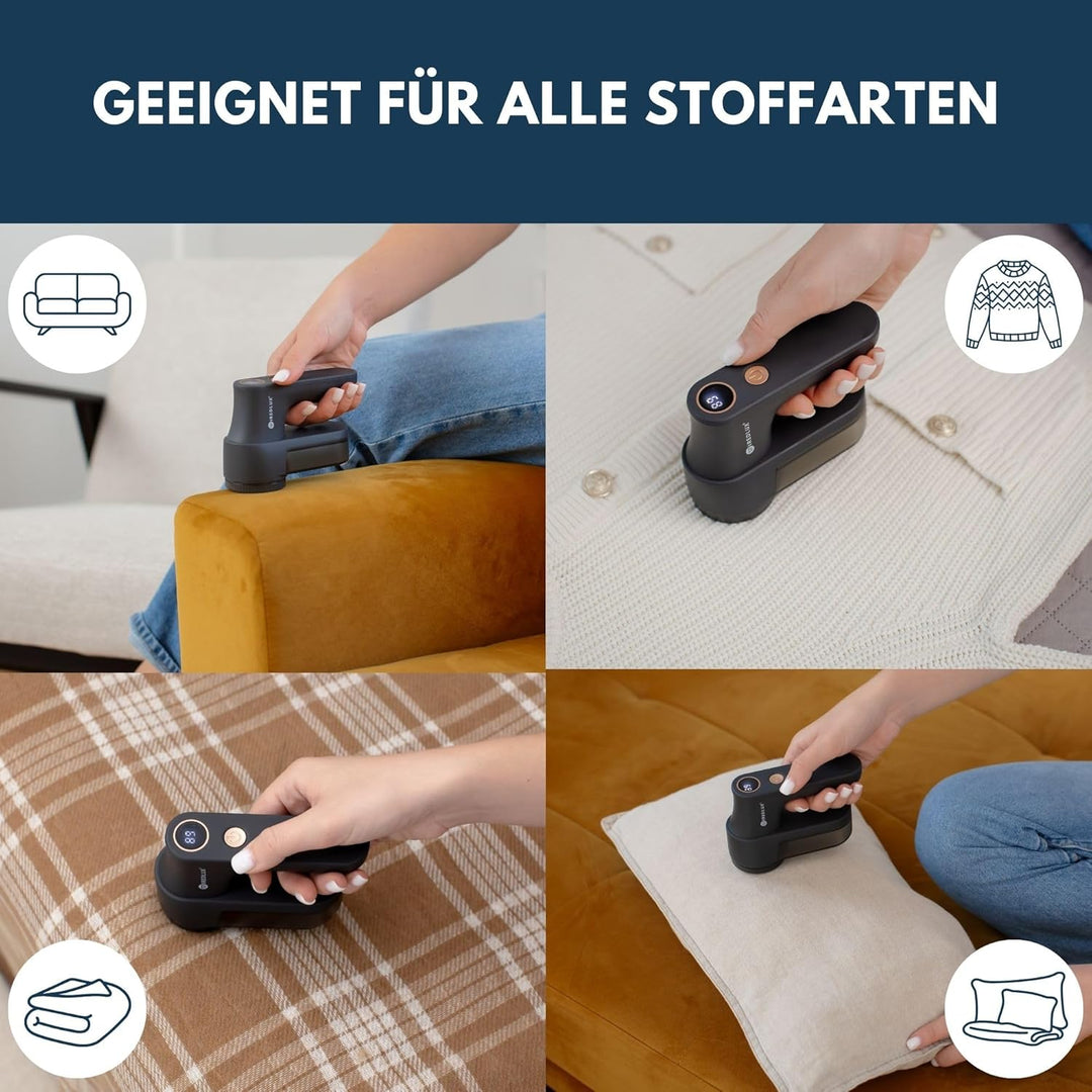 Fusselrasierer elektrisch aufladbar für Kleidung – Fusselentferner & Pilling-Rasierer mit 3 Geschwin