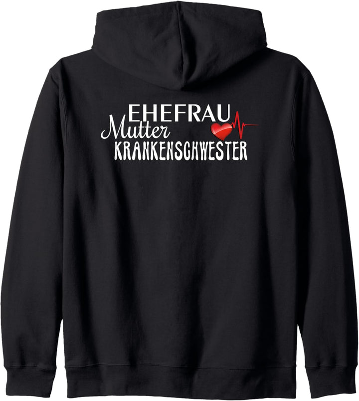 Ehefrau Mutter Krankenschwester - Herzkurve 2 - Fan Fun Kapuzenjacke