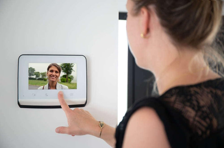Somfy 1870996 - V350 Video-Türsprechanlage RTS mit 7-Zoll-Display, Nachtsicht & Weitwinkelkamera, Bi