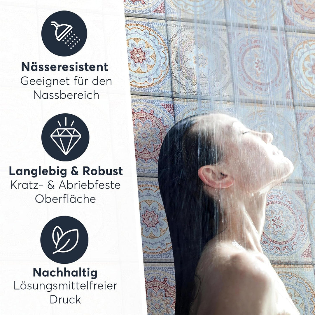 CREATISTO Klebefliesen Stickerfliesen Fliesenfolie - Klebefolie Aufkleber für Wand-Fliesen I Klebefl