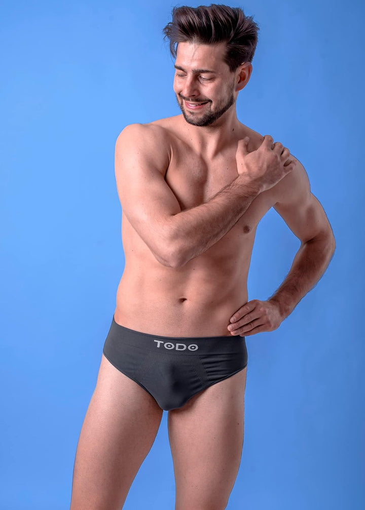 TODO Elastisch Sport Herren Slip (3er Pack) Atmungsaktiv Sportunterwäsche, Unterhosen Männer Slip oh