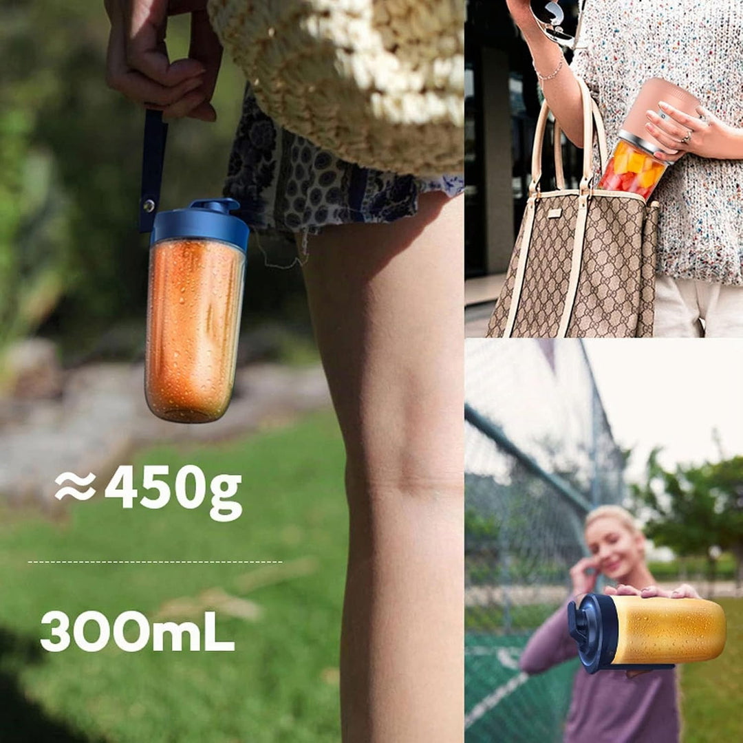 Mini Maker, Tragbarer Mixer, Maker Flasche, 300 ml Blender Elektrisch, 1200 MAh, Mini USB Ladeabzieh