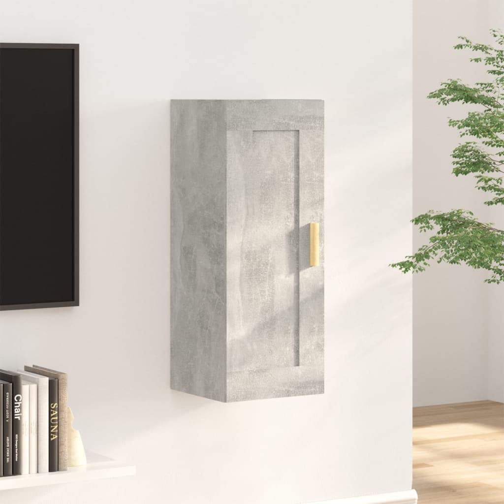 35x34x90 cm Wandschrank mit 3 Fächern TV Schrank Hängeschrank Badezimmerschrank Küchenschrank für Wo