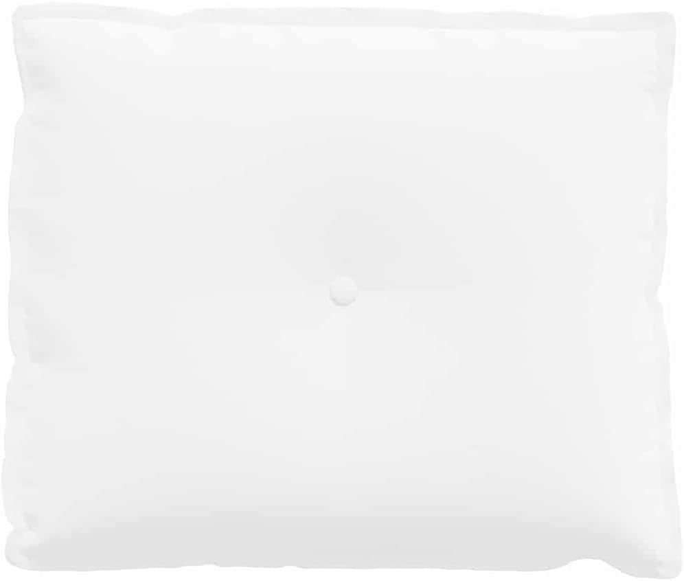 vidaXL Rückenkissen Weiss 60 x 19 x 50 cm Stoff, Wohnzimmer, rechteckige Kissen, modernes Plüschcove
