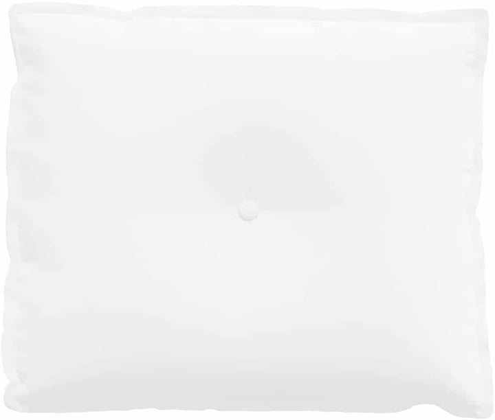 vidaXL Rückenkissen Weiss 60 x 19 x 50 cm Stoff, Wohnzimmer, rechteckige Kissen, modernes Plüschcove