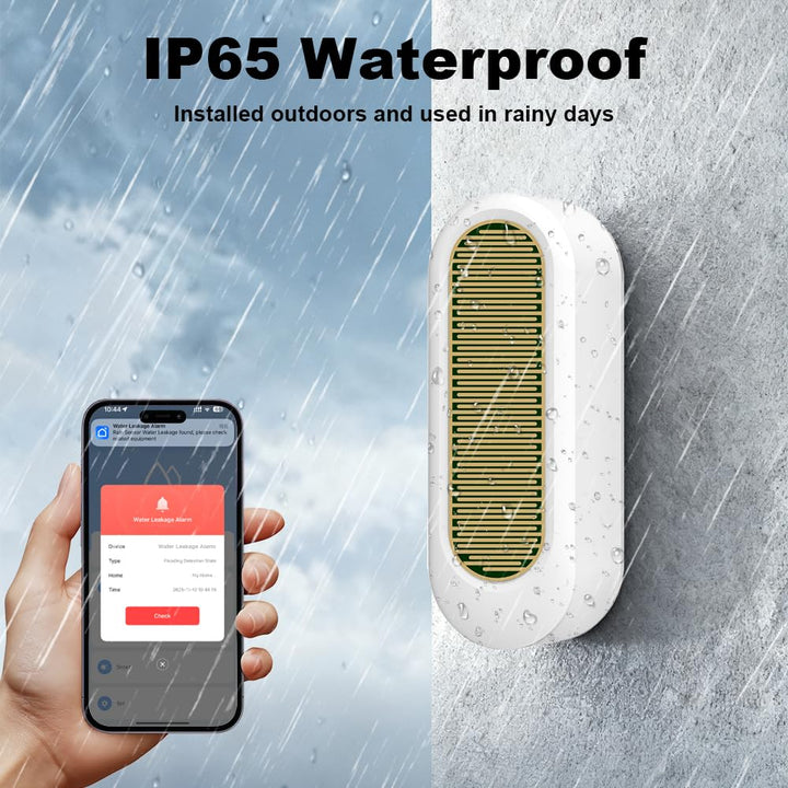 Rain Sensor, Tuya WiFi Smart Rain Sensor Real-time Raindrop App-Controlled for Home Automation High
