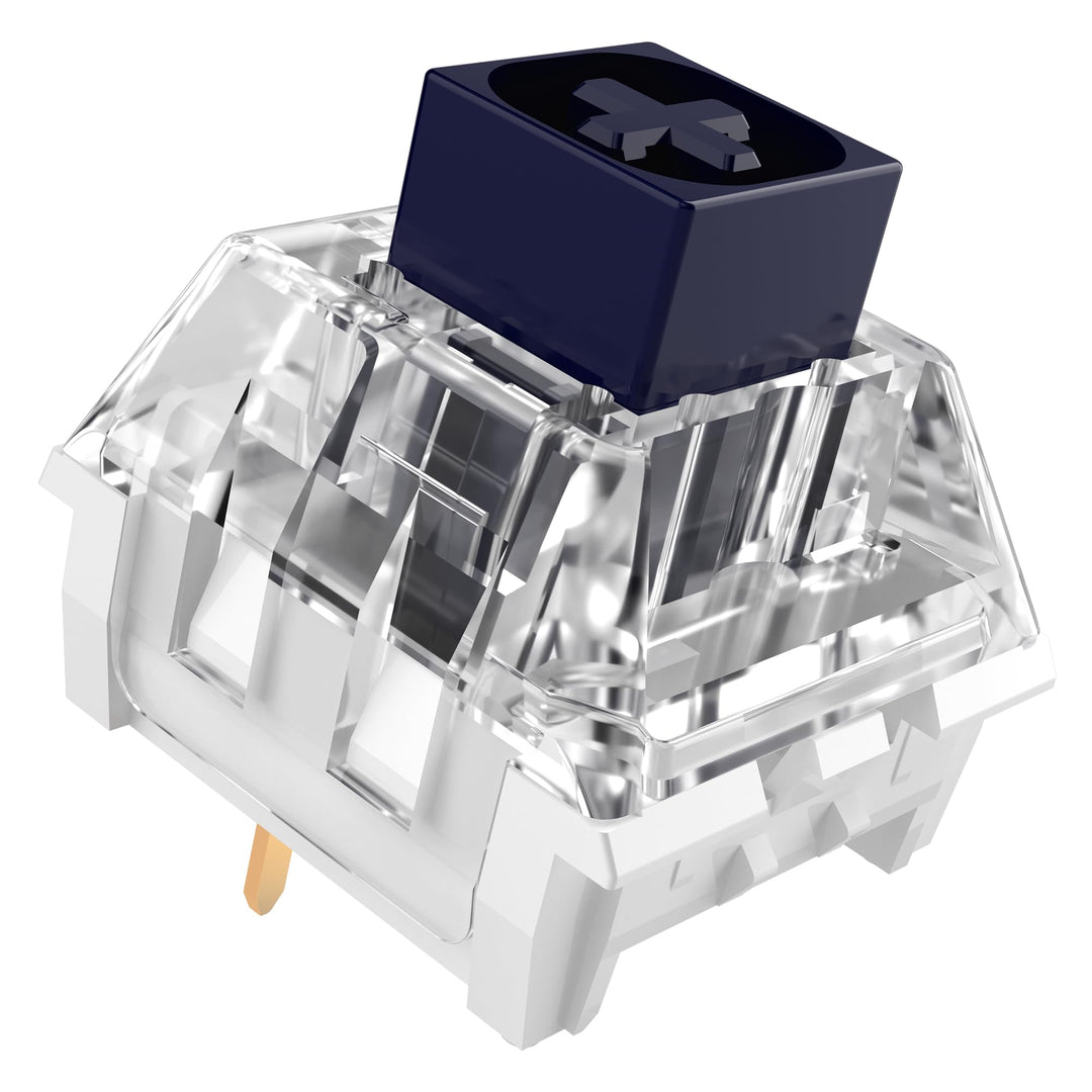 Zjmehty Kailh Box Navy Schalter für mechanische Gaming-Tastatur,3-Pin 60gf Clicky/Factory Lubed/IP56