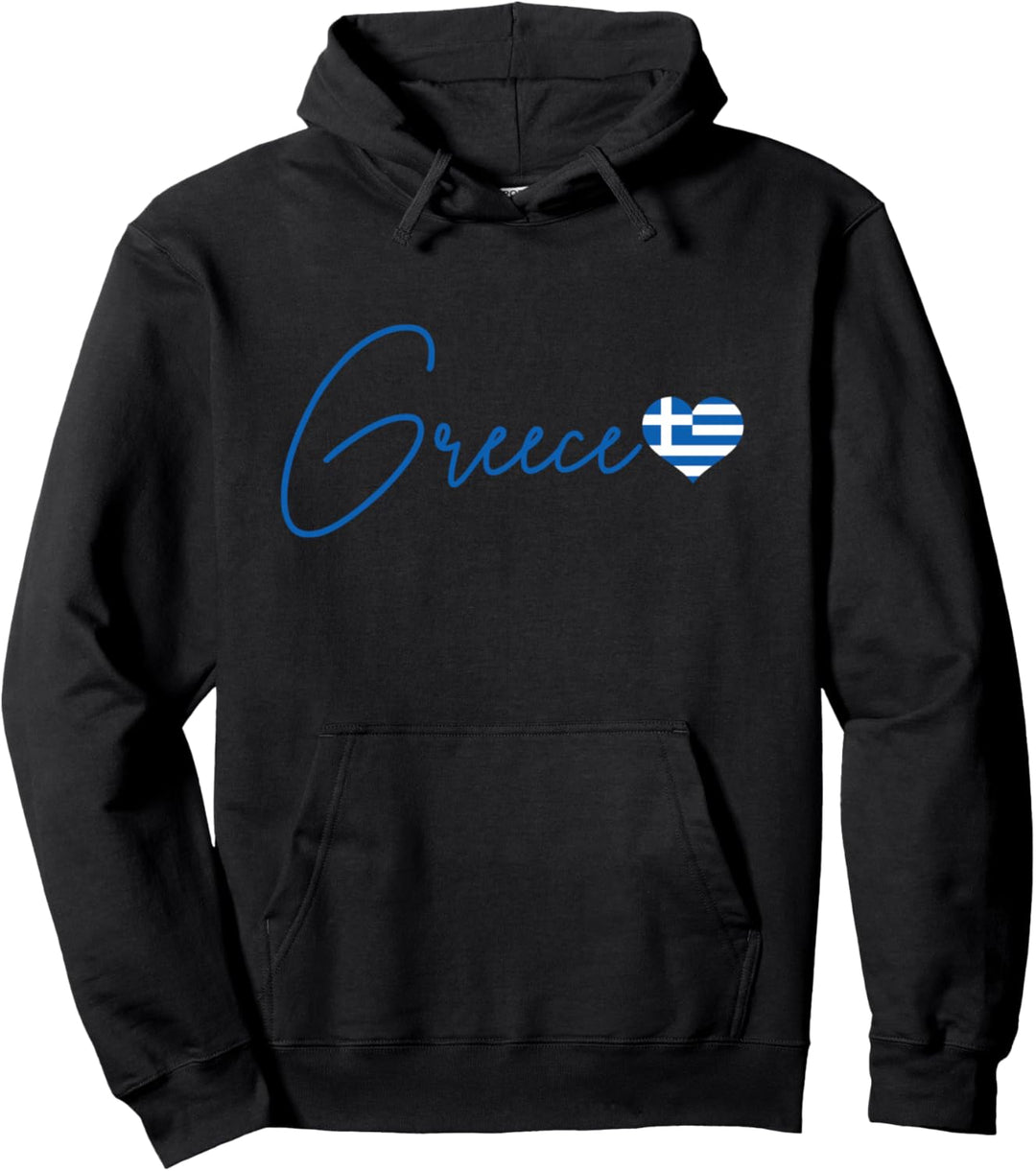 Griechenland Herz Pride Griechische Flagge Pullover Hoodie