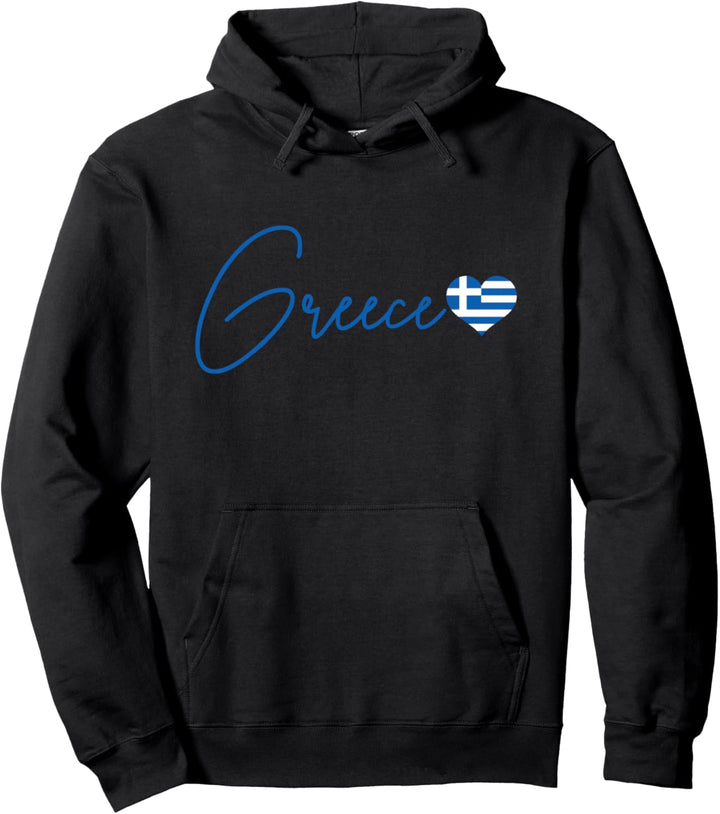 Griechenland Herz Pride Griechische Flagge Pullover Hoodie