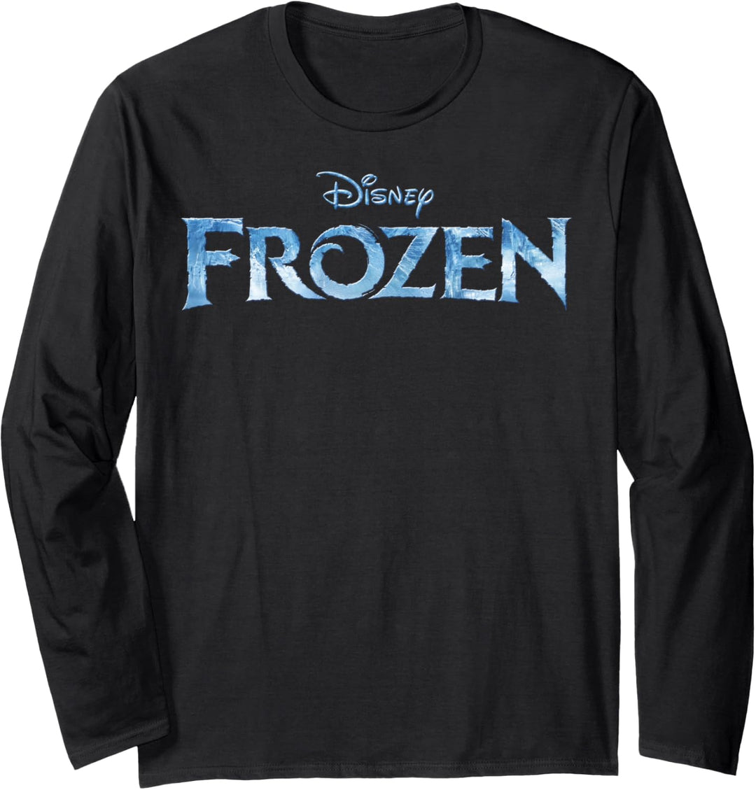 Disney Frozen Classic Text Logo Langarmshirt