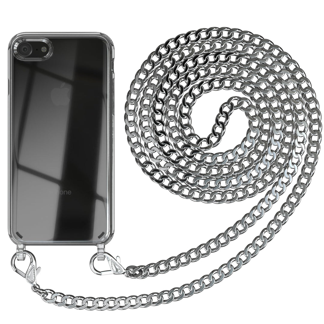 EAZY CASE Handykette kompatibel mit iPhone SE (2022/2020) / iPhone 8/7 Handyhülle mit Metall Umhänge