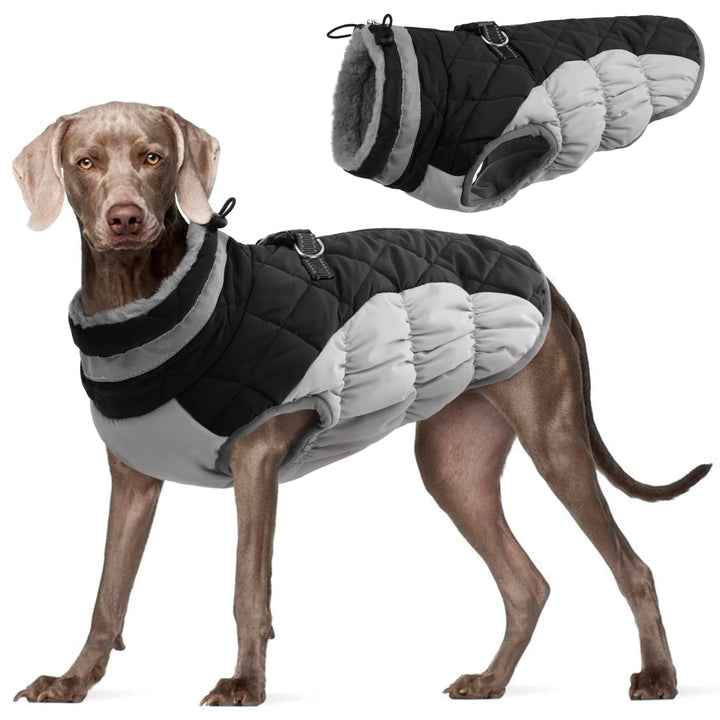 Kuoser Hundejacke Hundemantel für Mittelgrosse Hunde Winterweste Wasserdicht Wintermantel Mit Geschi