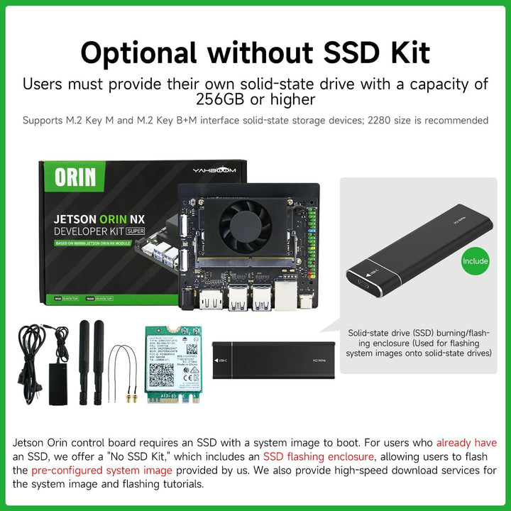 Yahboom Jetson Orin NX Development Kit 157 Tops WiFi 256GB SSD Ubuntu 22.04 System AI Smart Robot K-