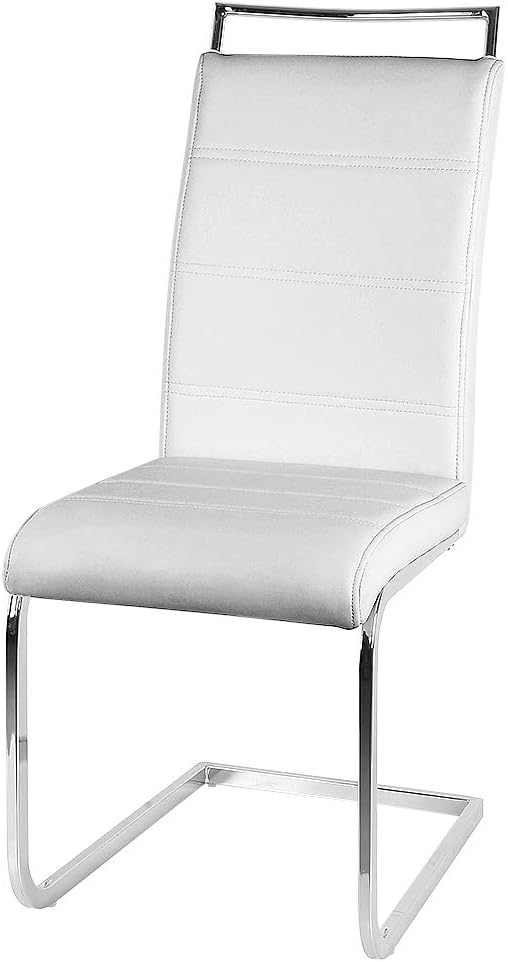 Sarah Esszimmerstuhl mit Hoher Rückenlehne, 2-er Set, Schwingstuhl Set, Weiss Weiss 2-er Set, Weiss