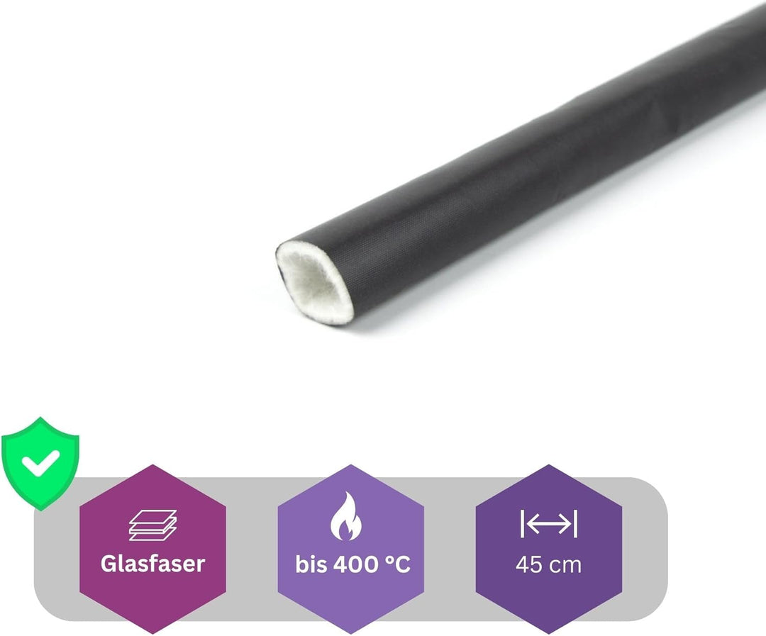 Autoterm Hitzeschutzschlauch Isolierung für Abgasrohr Abgasschlauch 22mm 24mm für Standheizung Länge