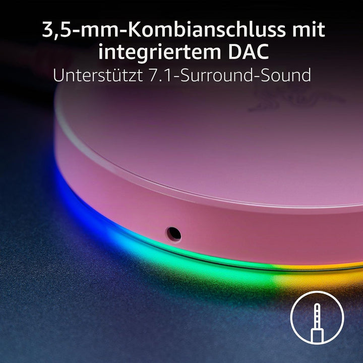 Razer Base Station V2 Chroma (Mercury) - Headset-Ständer mit USB-Hub und RGB-Beleuchtung (mit 7.1 Su
