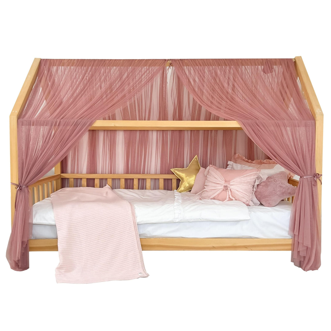 Montessori Betthimmel für Kinderzimmer für Mädchen und Jungen, elegantes Tüll-Kinderzimmer-Dekor, Kl