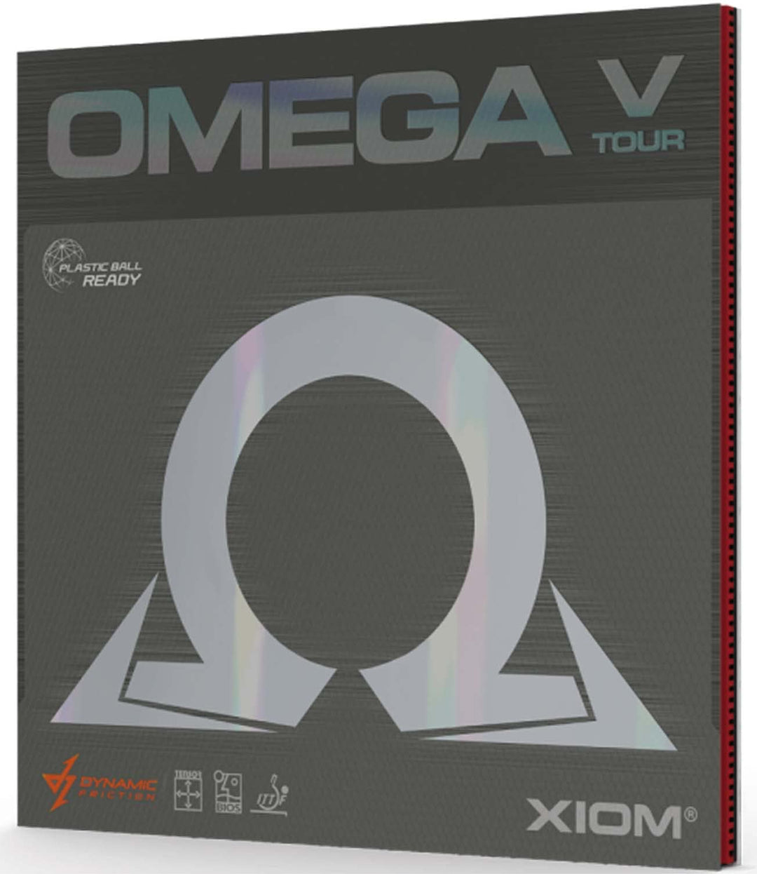 XIOM Tischtennisgummi Omega V Tour, schwarz, Max