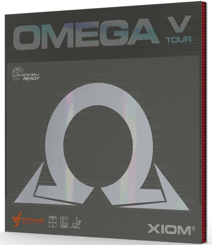 XIOM Tischtennisgummi Omega V Tour, schwarz, Max