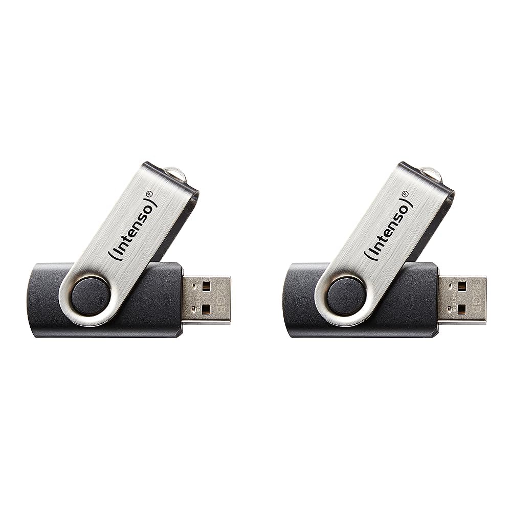 Intenso Basic Line 64 GB USB-Stick USB 2.0 Silber/schwarz (Packung mit 2) 64GB (Packung mit 2) Basic