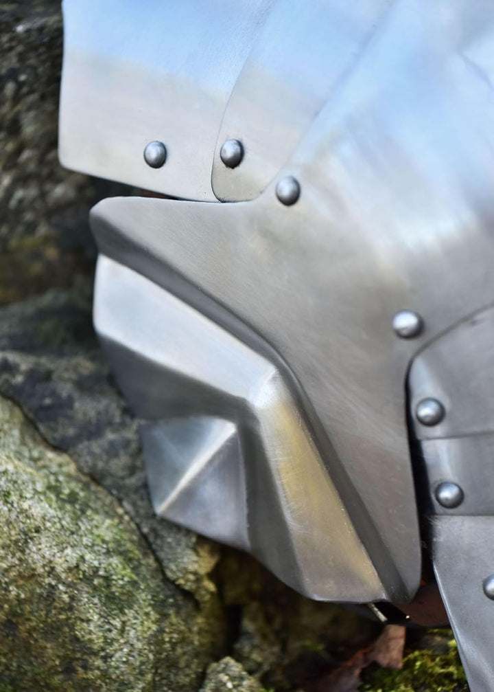 Battle-Merchant Kniebuckel, Kniekacheln, (Paar), 15. Jh, Stahl - Mittelalter, LARP