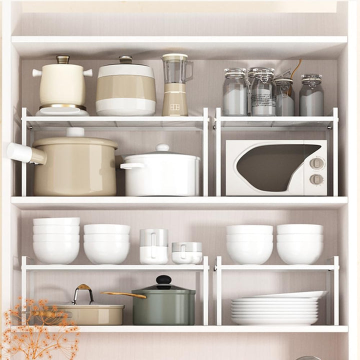 BAIEUEJO Regaleinsatz,Küchenschrank Organizer mit Anti-Rutsch Matte,Küche Schrankeinsatz,für Küche/B
