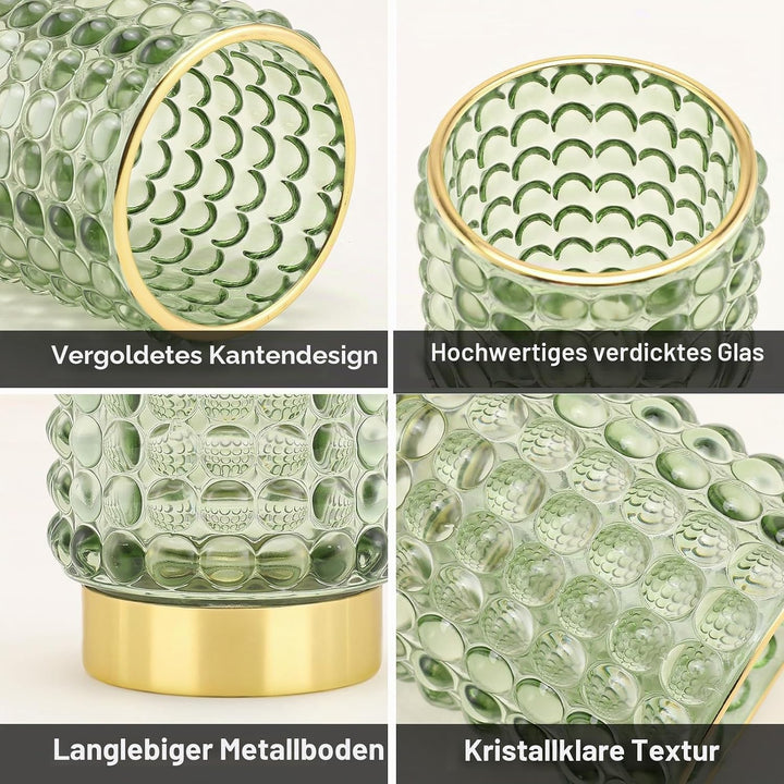 DASITON Make up Kosmetik Organizer, Make up Pinsel Organizer aus Glas, Pinselhalter Kosmetik Schmink